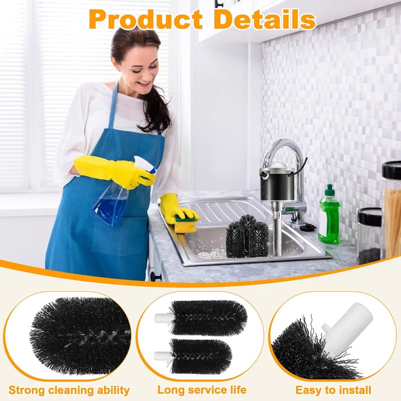 Xihu BRS-1722 Glass Washer Brush Replacement Part, Compatible with Bar Maid Glass Washers, Including Four 6 inch Brushes and one 7.5 inch Brush, Replaces SS-100, SS-101, A-200, and A-205 - Image 3